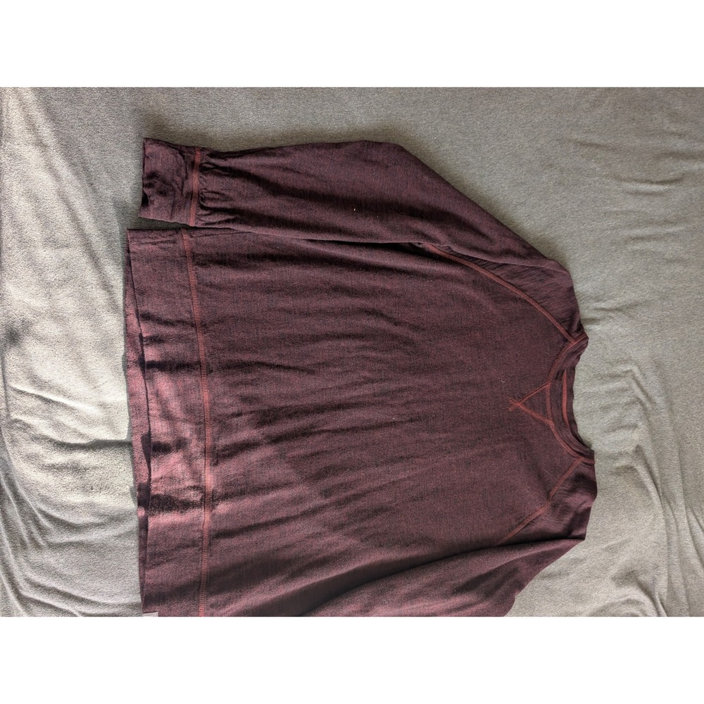 The North Face Mens XL Burgundy Heathered Raglan Crewneck Sweatshirt Pullover